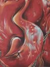 Ganesha Oil Painting on Canvas, Original Custom Hand-painted Indian Wall Art Painting Modern Wall Art Living Room Decor