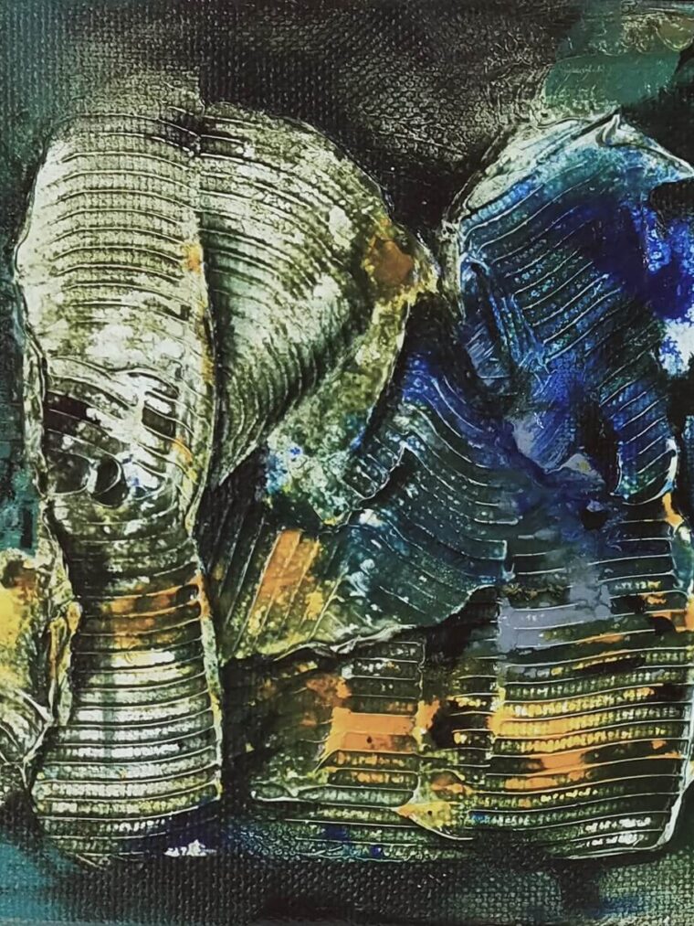 Emerald Echoes Acrylic on canvas